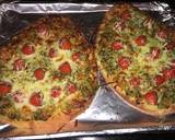 Naan Bread Pesto Pizza with Cherry tomatoes recipe step 2 photo