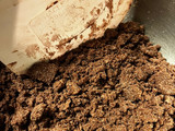 Torta quattro quarti con pere al vino rosso e cacao