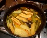 A picture of step 2 of Aviyal (A Keralite Healthy Veg Coconut Stew).