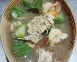 รูปขั้นตอนการทำที่ 7 ของ แกงเลียงบวบกุ้งใส่ไข่