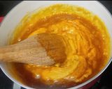 A picture of step 4 of Mango mysore pak.