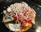 รูปขั้นตอนการทำที่ 3 ของ Veggie Pizza Mushroom