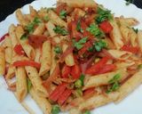 A picture of step 6 of Chatpata Pasta.