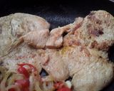 Foto del paso 3 de la receta: Berenjenas🍆 con cebolla🌰 caramelizada y pollo🍗!!!