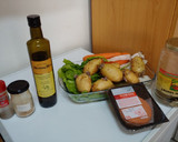 Foto del paso 1 de la receta: Hamburguesas salmón y verduras. Dieta diabética
