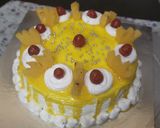 A picture of step 7 of Eggless pineapple cake.