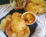 A picture of step 5 of Puri Aloo sabji 🥰(Tari wale aalu sabji with puri 😋).