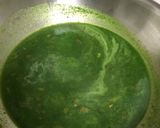 A picture of step 3 of Jade corn soup and paneer-corn patra.