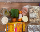 Foto del paso 1 de la receta: Paella mixta de carne, langostinos y champiñones