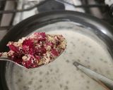 A picture of step 4 of Dragon Fruit Sago Rose Dryfruits Dessert - Fusion Fasting Healthy Dessert.