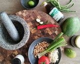 A picture of step 1 of Thai green Papaya salad.