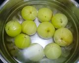 A picture of step 1 of Amla Lacha achar(Amla pickle).