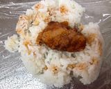 A picture of step 3 of ‘Onigiri ‘ Rice Ball Lunch Box.