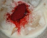 A picture of step 2 of Plum Lassi with Beetroot Powder.