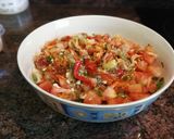 A picture of step 9 of Eggplant and Roasted Red Pepper Escalivada with Tomato and Carrot.