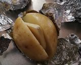 A picture of step 15 of Baked Potatoes Stuffed with Mushrooms, Chorizo, and Chipotle Cream.
