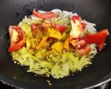 A picture of step 2 of Bhindi fry.