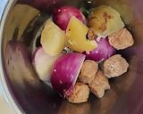 A picture of step 2 of Egg keema masala in coconut milk.