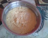 A picture of step 3 of Moong dal halwa.