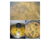 A picture of step 3 of Seeraga samba(Jeerasal and Khaima) chicken biriyani.