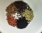A picture of step 1 of Panch foran daal palak.