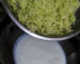 A picture of step 3 of Doodhi Halwa.