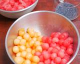Es Buah Semangka Melon Selasih langkah memasak 2 foto