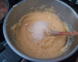 Foto del paso 3 de la receta: Polenta con salsa de pimientos y champiñones con lardons
