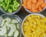 A picture of step 2 of Italian veg macaroni.