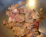 A picture of step 2 of Three Cup Chicken Thighs with King Oyster Mushrooms.
