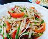 รูปขั้นตอนการทำที่ 2 ของ ส้มตำปลาร้า
