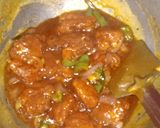 A picture of step 6 of Chicken Chilli.