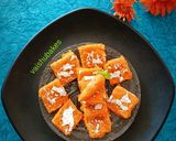 A picture of step 2 of Carrot Halwa Burfi.