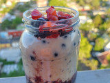 Desayuno de avena fría y mezcla Berries 🍓🫐