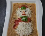 A picture of step 4 of Sambar and Rice.