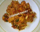 A picture of step 3 of Bread masala.