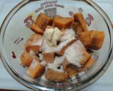 Foto langkah ke 2 dari resep Parfait Ubi Kurma Cokelat.