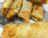 A picture of step 12 of Maggi noodles vegetables spring roll.