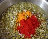 A picture of step 1 of Sprouted moong & potato usal.