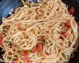 A picture of step 3 of Spaghetti.