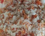 Foto del paso 7 de la receta: Timbal de cangreja en arroz con crema ácida y ensalada marinera