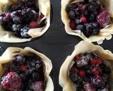 A picture of step 2 of Mixed Berry filo tart.