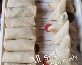 A picture of step 11 of Plantain Egg Samosa/ Spring Rolls.