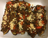 A picture of step 15 of Turkish stuffed aubergines with beef and tomatoes (Karniyarik) 🇹🇷.