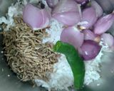 A picture of step 2 of Pineapple mor kolumbu.