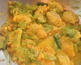 A picture of step 8 of Jal Bhara Jhinge / Steamed Matar Dal Fritters in Ridge Gourd.