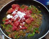 A picture of step 2 of Masala pav.