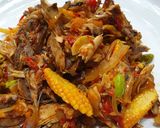 Foto langkah ke 8 dari resep Tongkol Suwir Pete Pedas.