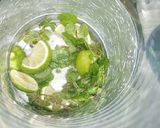 A picture of step 1 of Mango mojito🥭🍹.