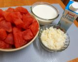 A picture of step 1 of Watermelon Icecream Made Using Jaggery.